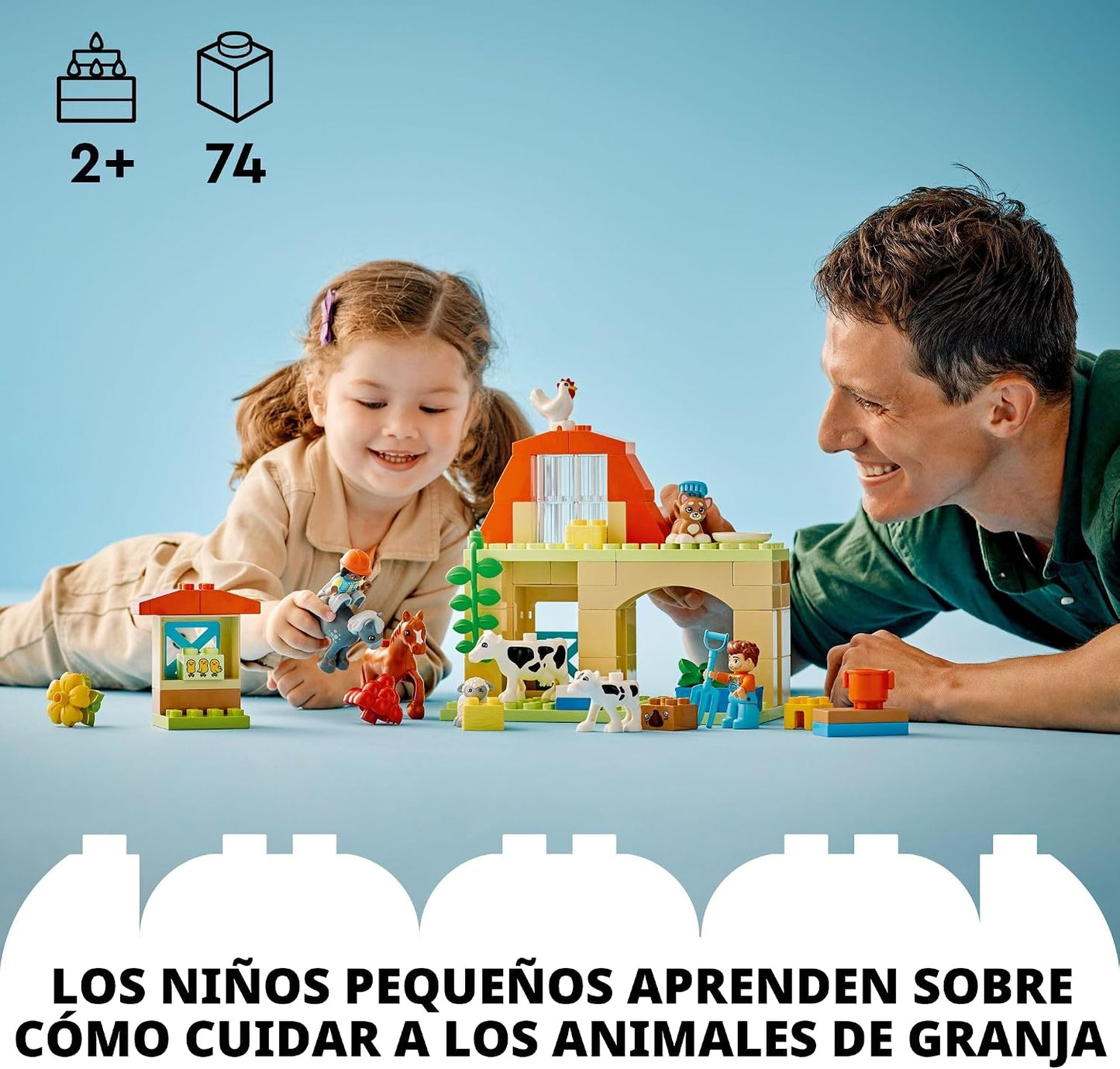 LEGO DUPLO Town Caring for Animals at The Farm Building Toys Playse...
