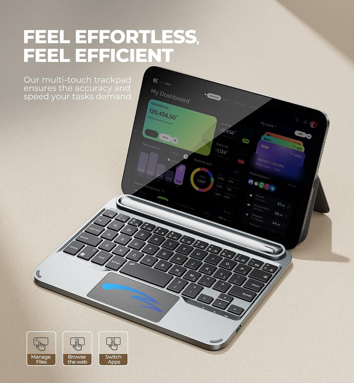 Dexnor Funda para teclado Samsung Galaxy Z Fold 8\/8 Ultra\/7\/6\/5...