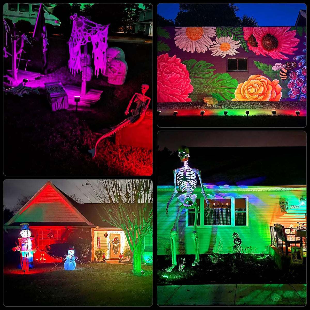 WELALO Focos Solares que Cambian de Color para Exteriores, Luces So...