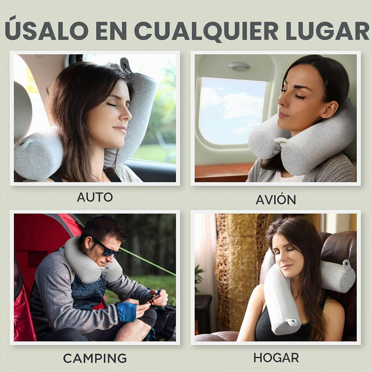 Dot&amp;Dot Almohada de viaje de espuma viscoelástica Twist para av...