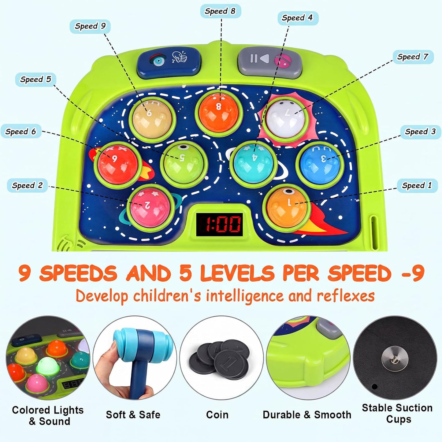 Juego de Golpear Topos para Niños Pequeños, Juguetes para Niños y N...
