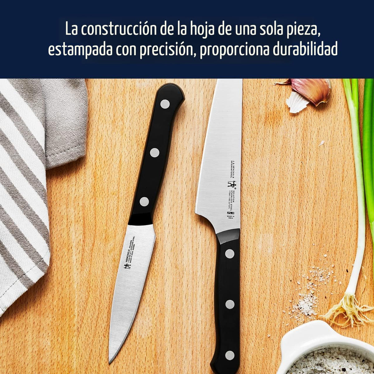 Henckels Solution - Juego de cuchillos de 12 piezas, afilado para |...
