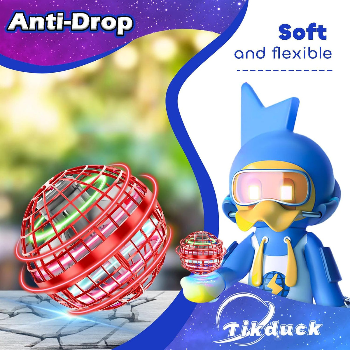 Tikduck - Juguetes de bola de orbe volador 2025 Tikduck Juguete de...