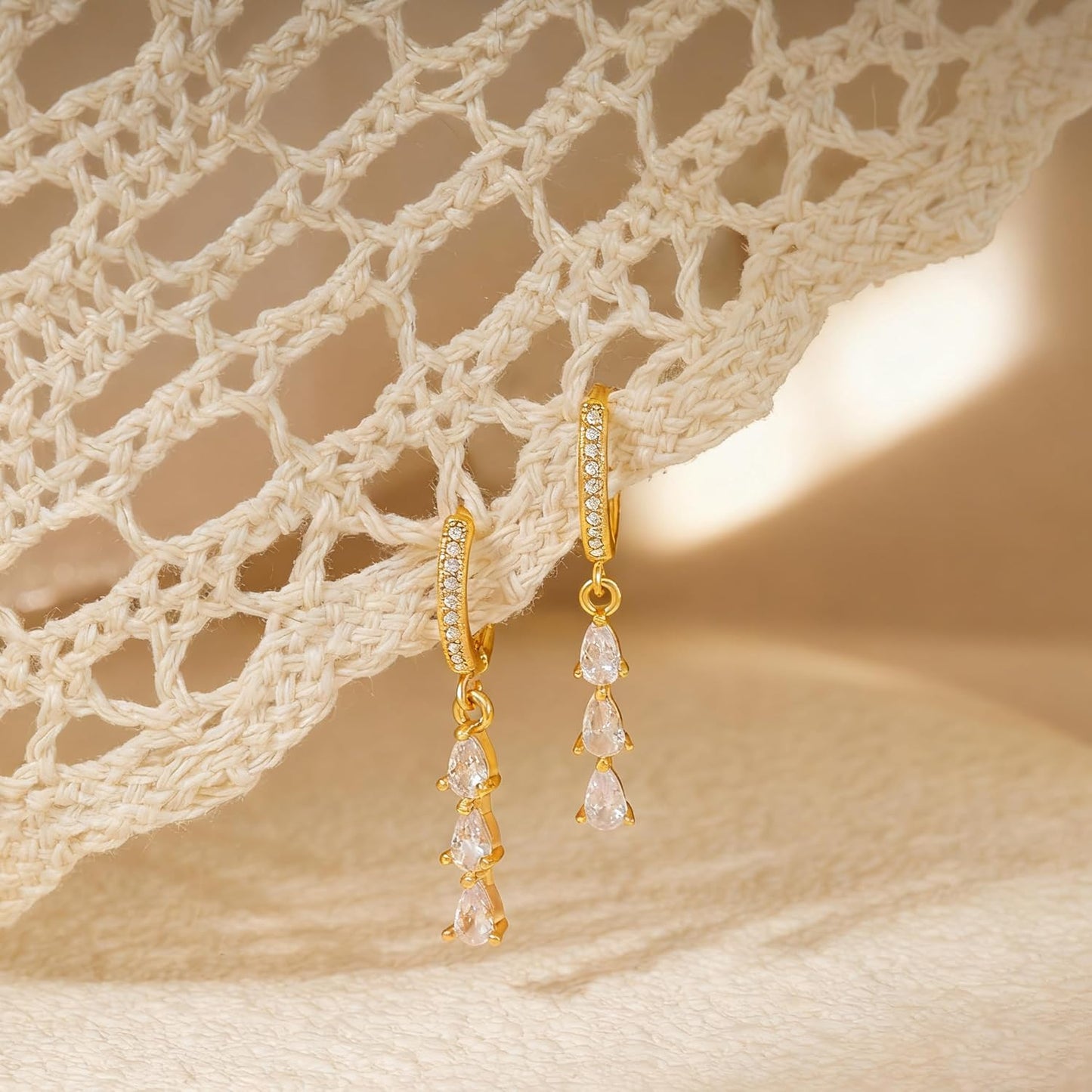 SELFROSE Aretes colgantes de oro para mujer, joyería de graduación,...