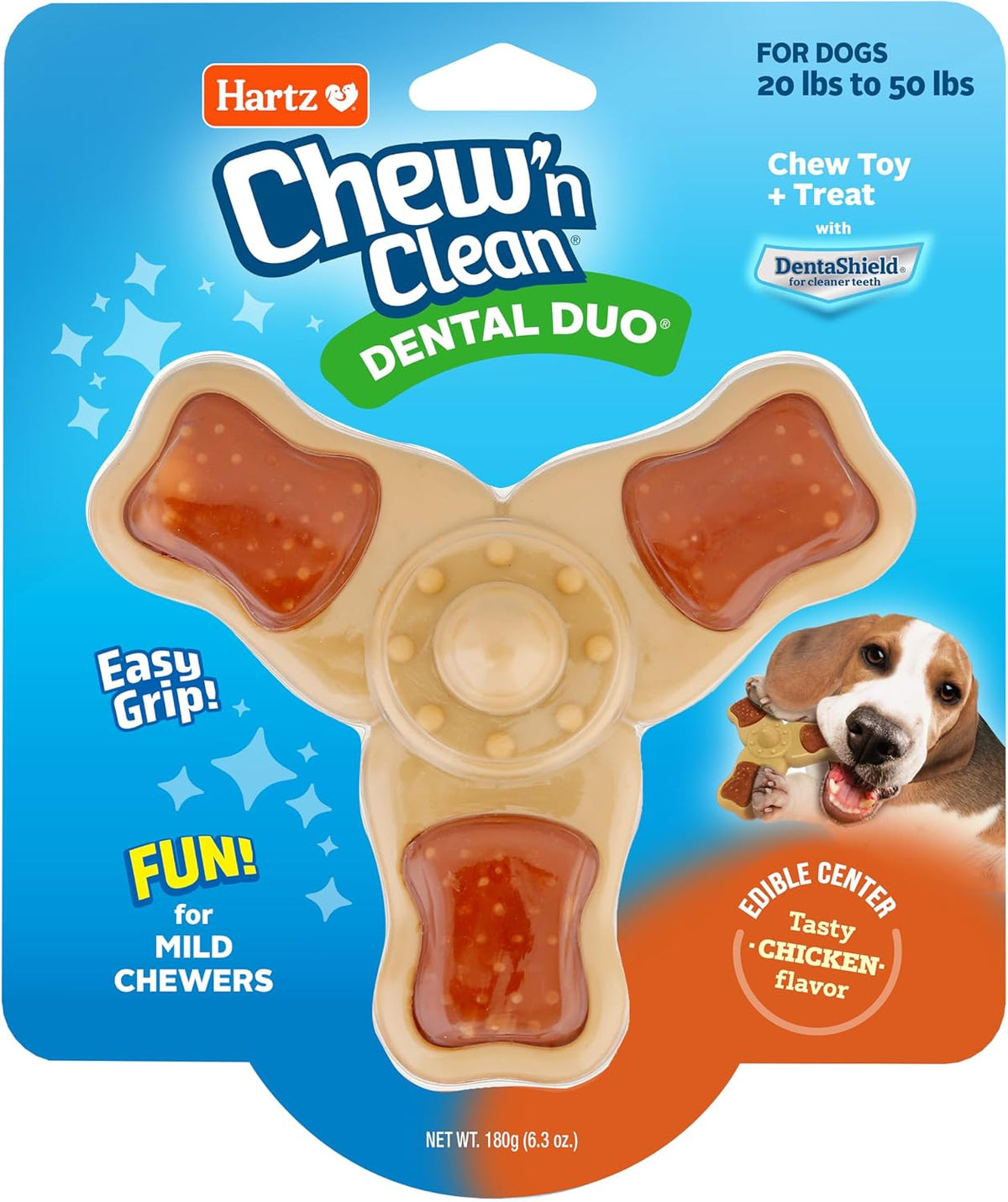 Hartz Chew 'n Clean Juguete Masticable y Premio en Uno con Sabo...