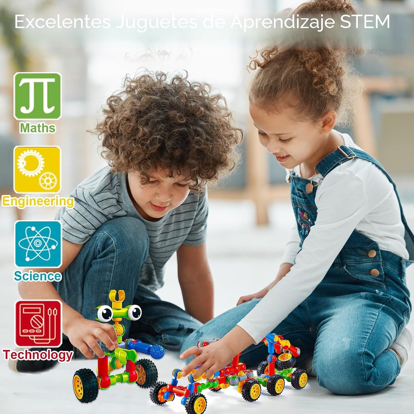 Juguetes de construcción STEM para niños de 3, 4, 5, 6, 7, 8+ años,...