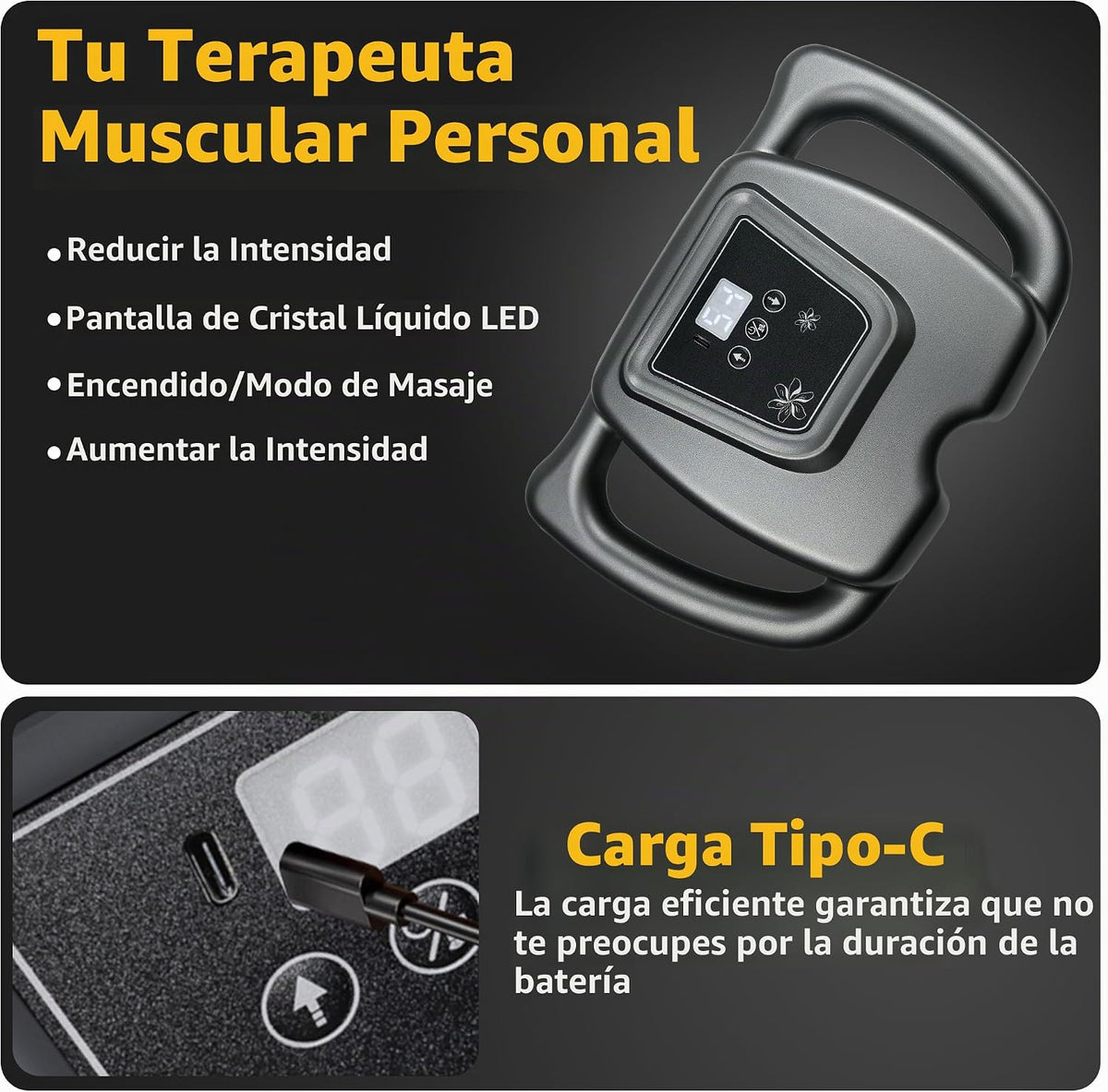 HYUVCX Juego de Pistola de Masaje de 24 Cabezas, Pistola de Masaje...