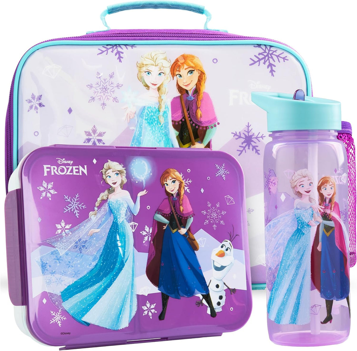 Get Trend Disney Frozen Girls Bolsa de almuerzo, caja Bento y botel...