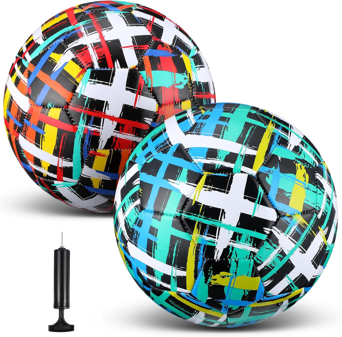 HyDren 2 pelotas de fútbol con inflador, tamaño oficial 4\/5, pelot...