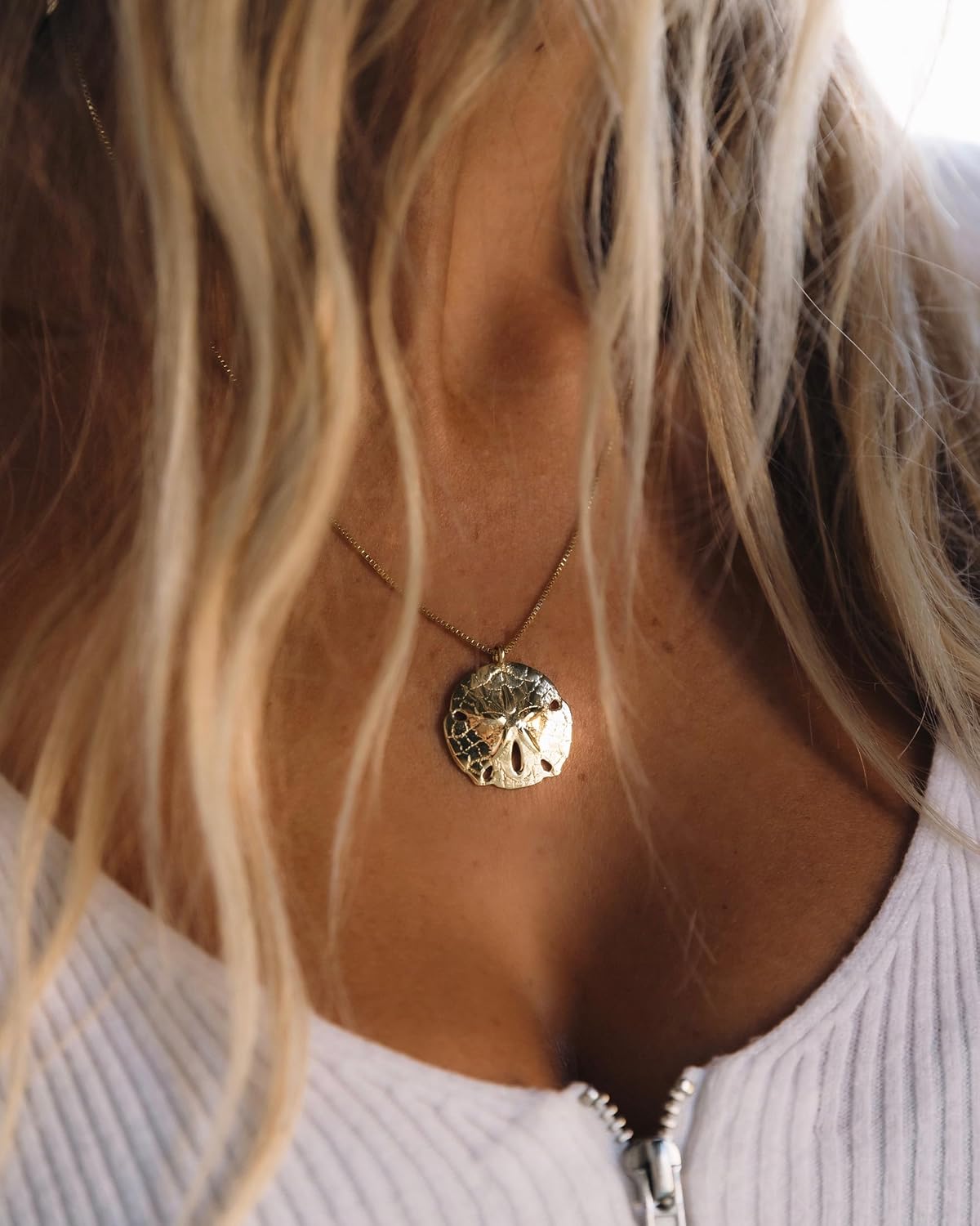 Collar de dólar de arena para mujer, impermeable, no se deslustra,...