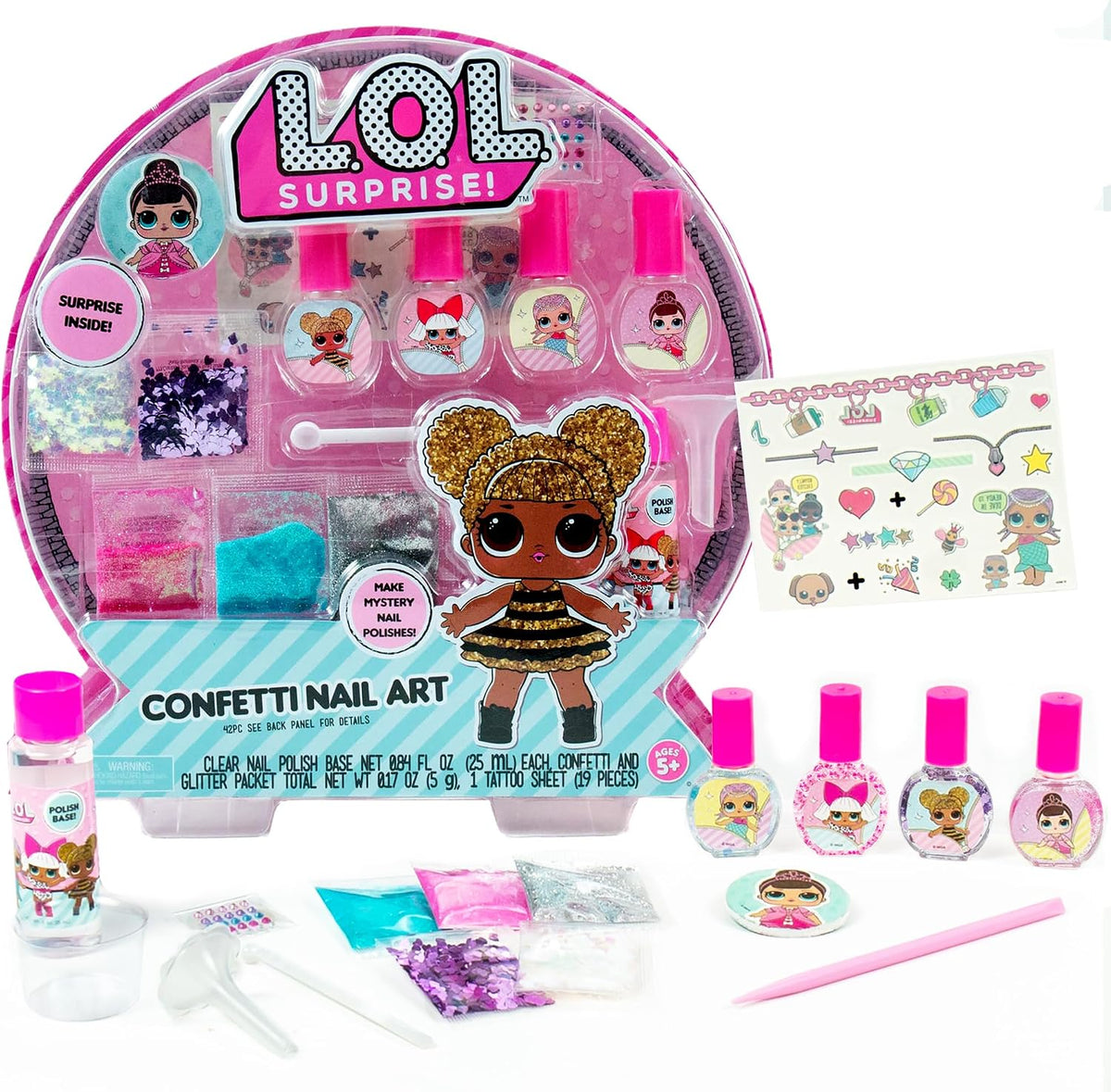 L.O.L. Sorpresa Arte de uñas confeti por Horizon Group USA, Haz esm...