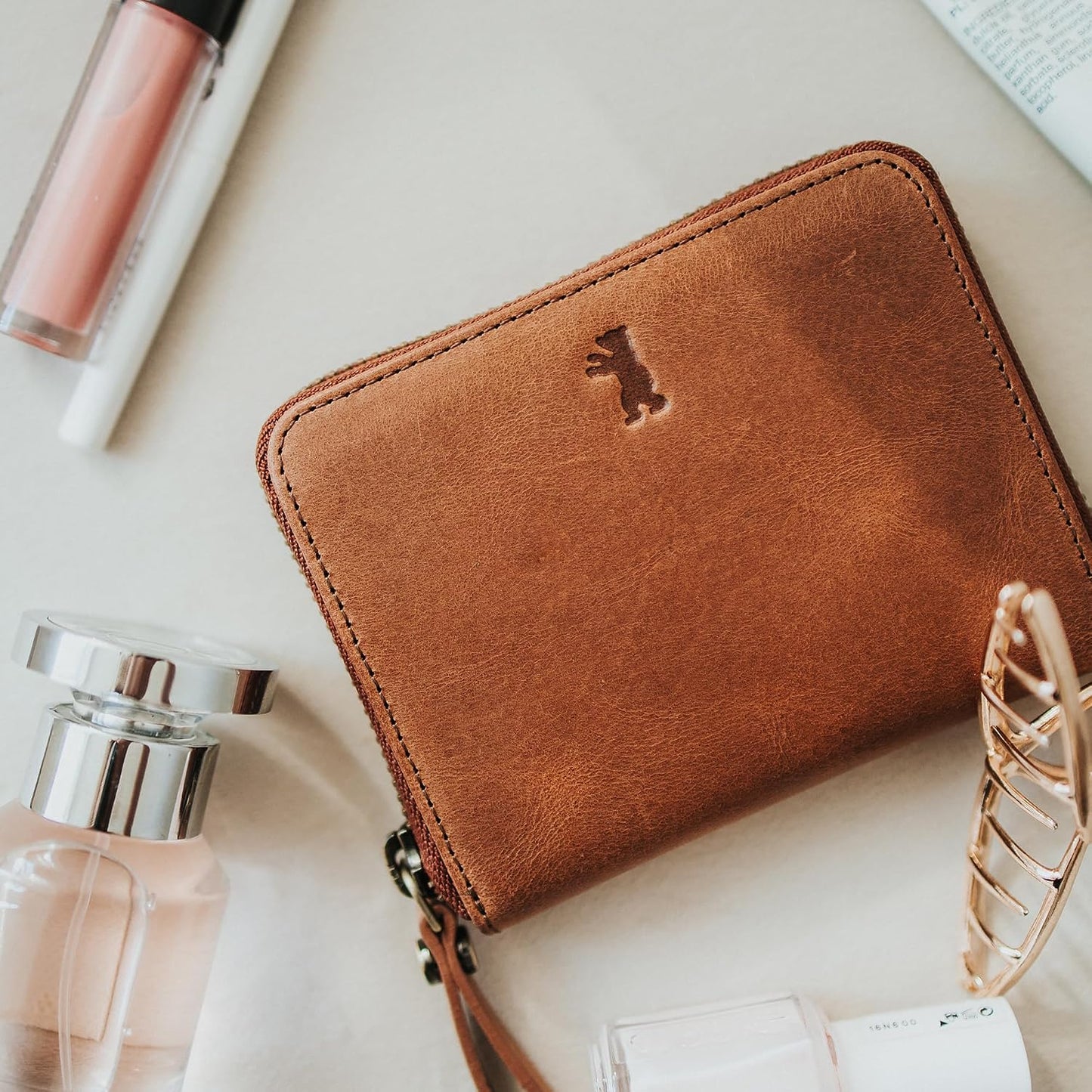 Berliner Bags Cartera de piel Fiona para mujer, cartera compacta co...