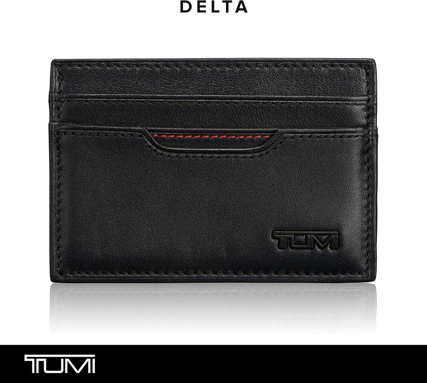 TUMI Delta - Funda de identificación delgada para hombre, Negro -