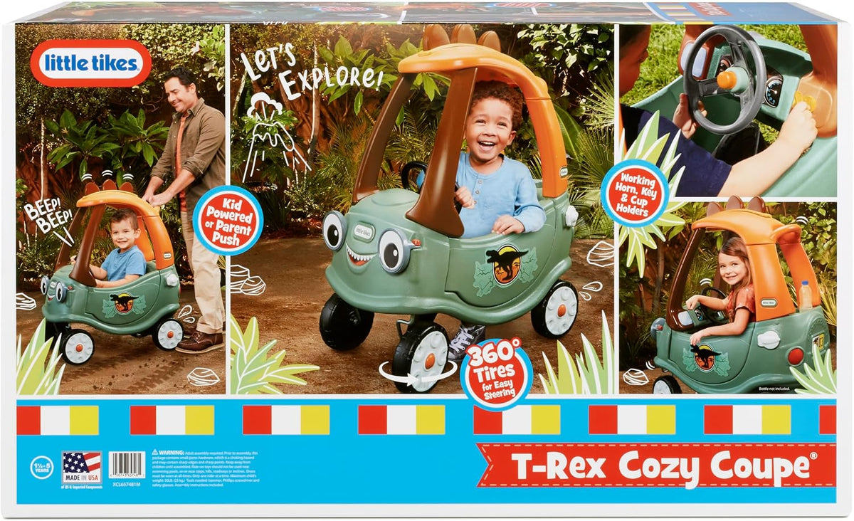 T-Rex Cozy Coupe de Little Tikes - Vehículo de juguete montable con...