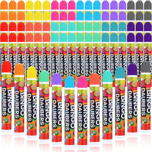 Crtiin Juego de 72 marcadores de Bingo Dauber de colores surtidos e...
