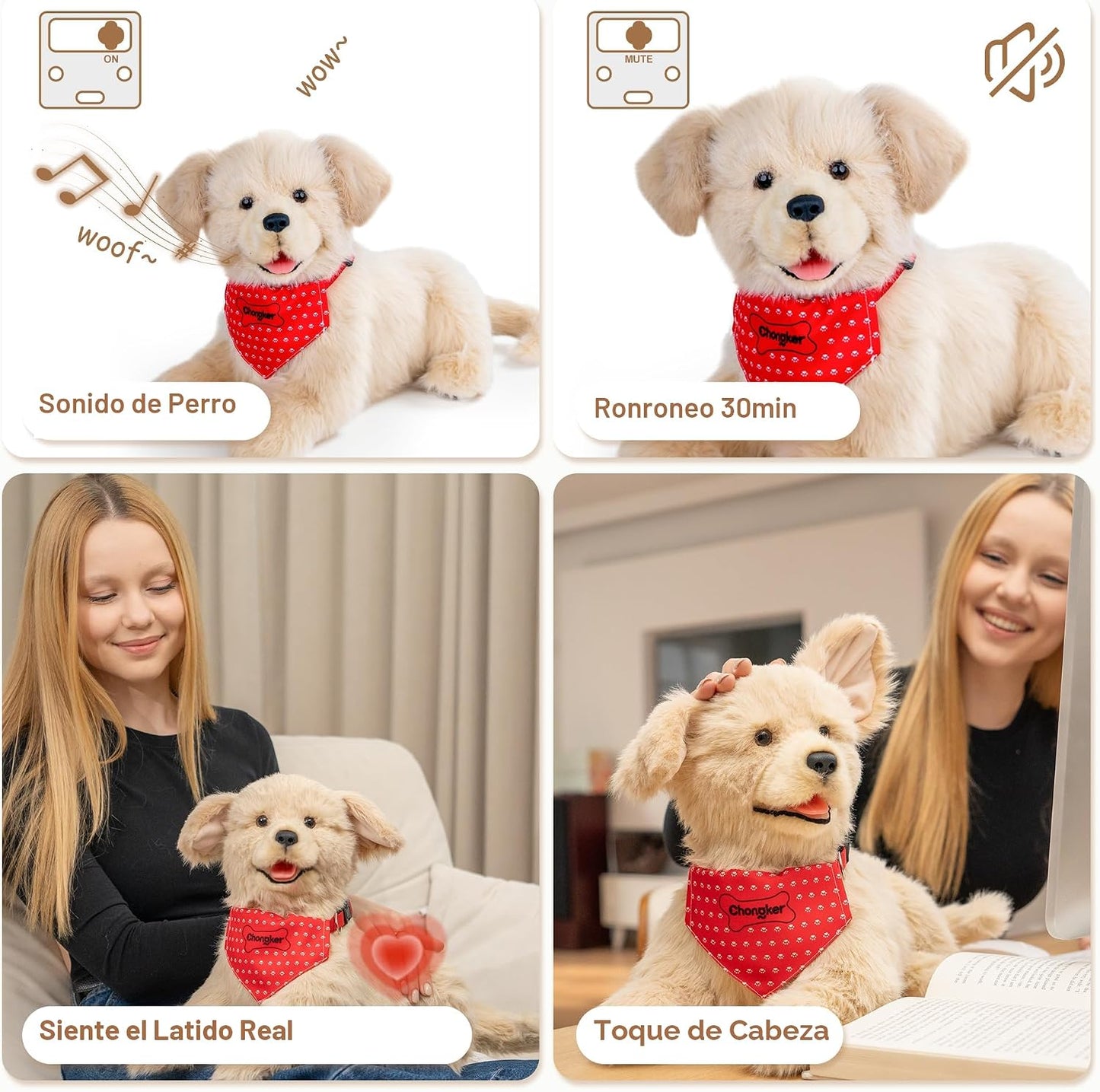 Chongker - Animales de peluche realistas para adultos mayores | Per...