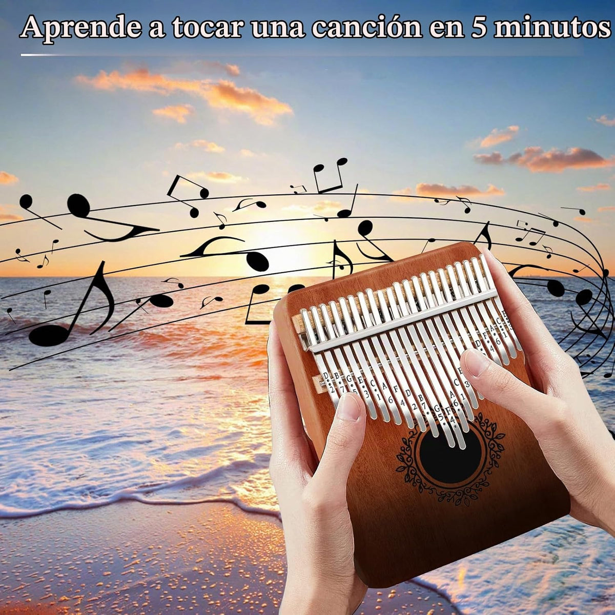 Kalimba de 21 teclas, Calimba, piano portátil de pulgar Kalimba, pi...
