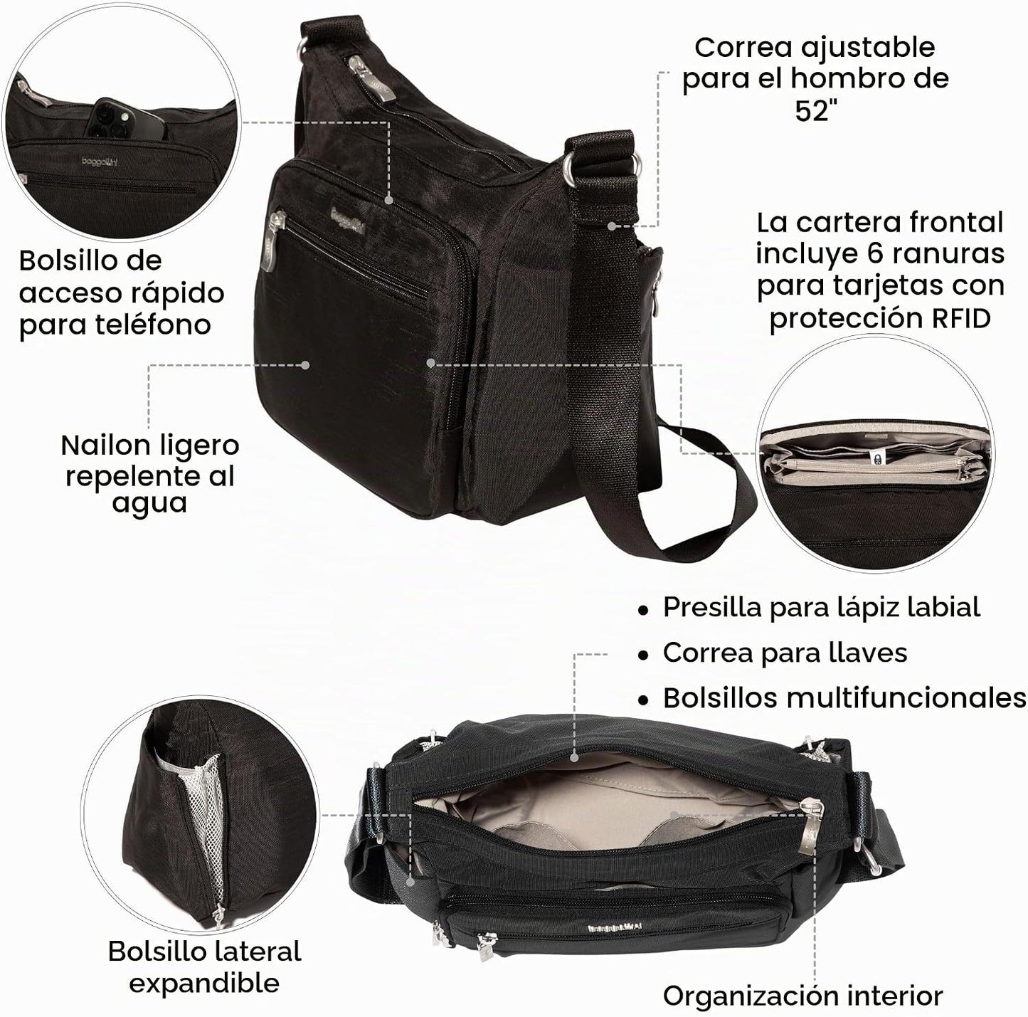 Baggallini Crosstown Hobo Crossbody