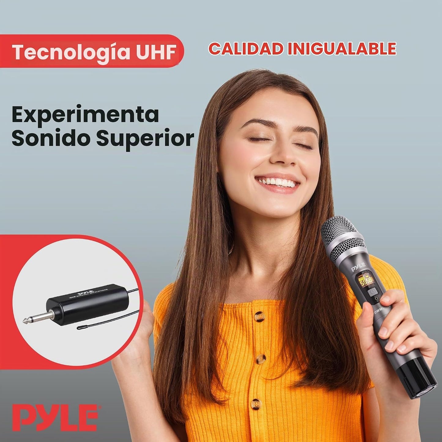 Kit de sistema de micrófono inalámbrico UHF - Juego de micrófono in...