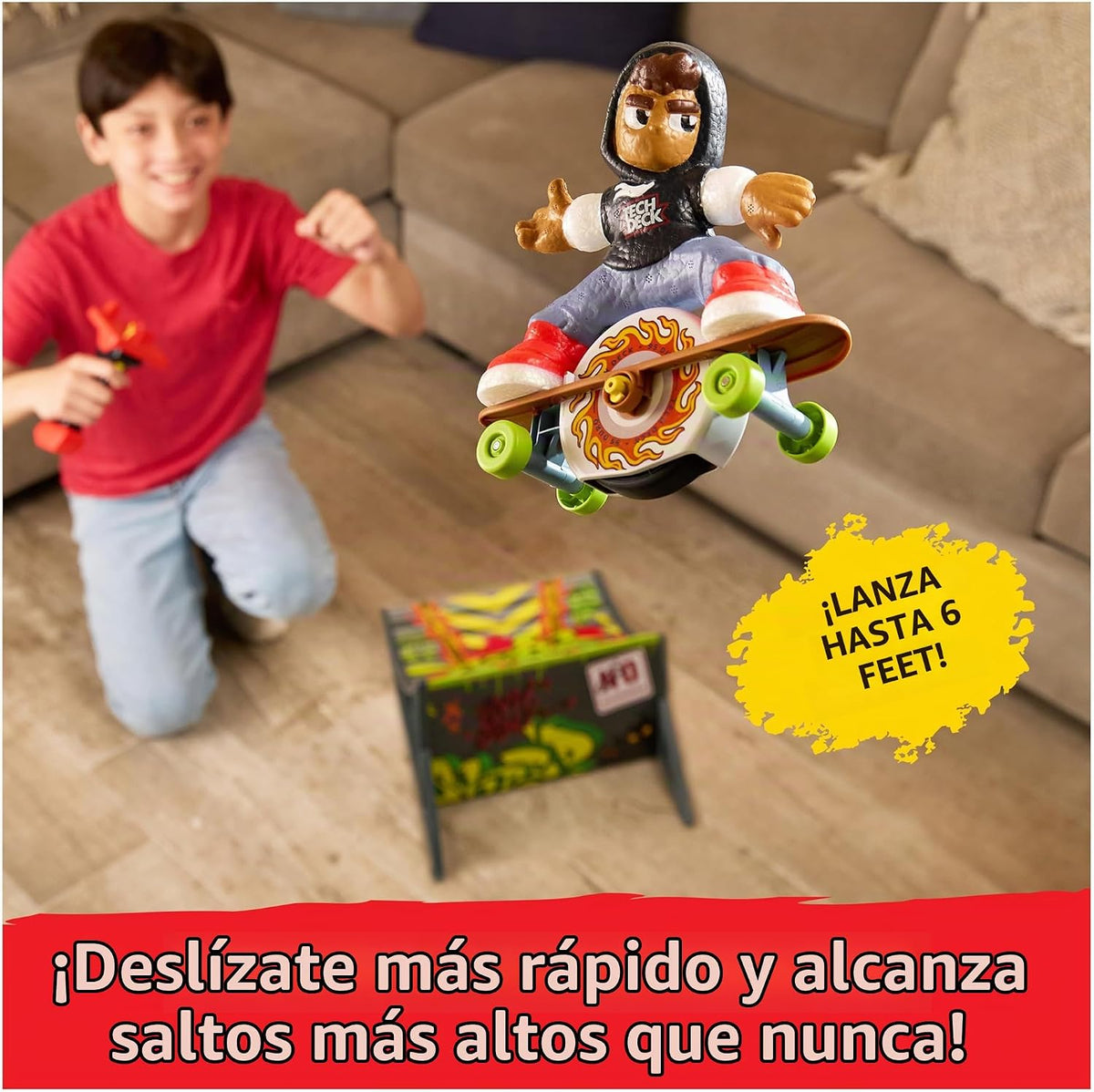 TECH DECK Shred N' Blast - Patineta motorizada para dedos | Per...