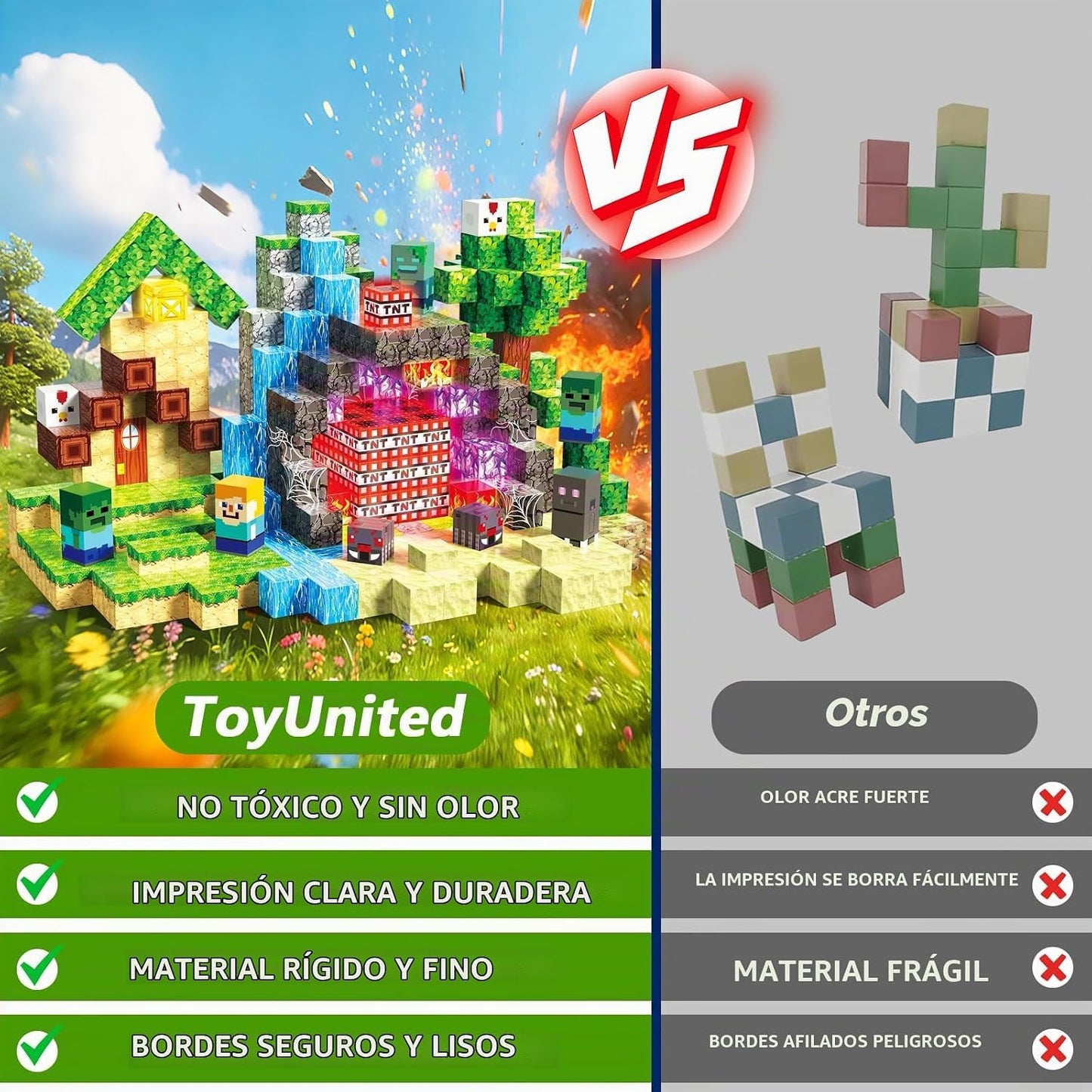 400 bloques magnéticos con bloques iluminados, juego de bloques de...
