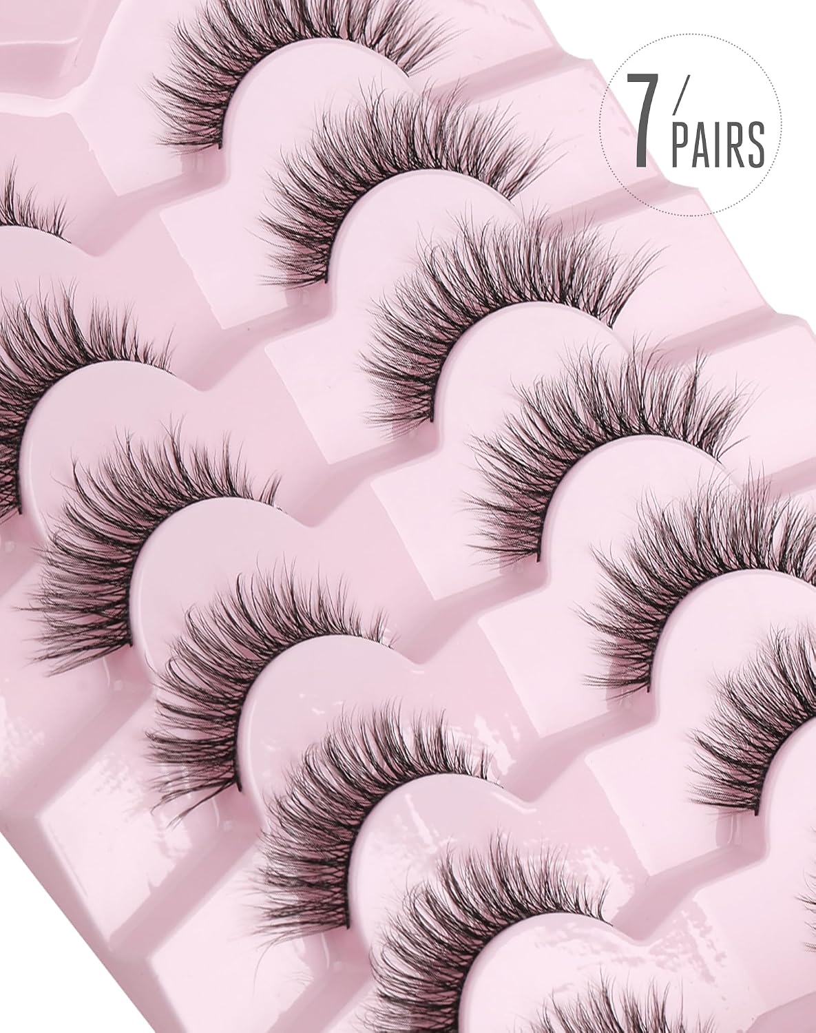 Onlyall Pestañas postizas Wispy 1 para un aspecto natural y acampan...