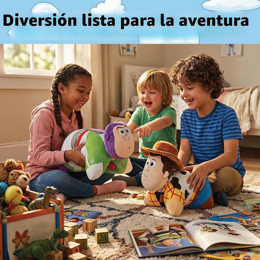 Pillow Pets Disney Pixar Buzz Lightyear - Almohada plegable de pelu...