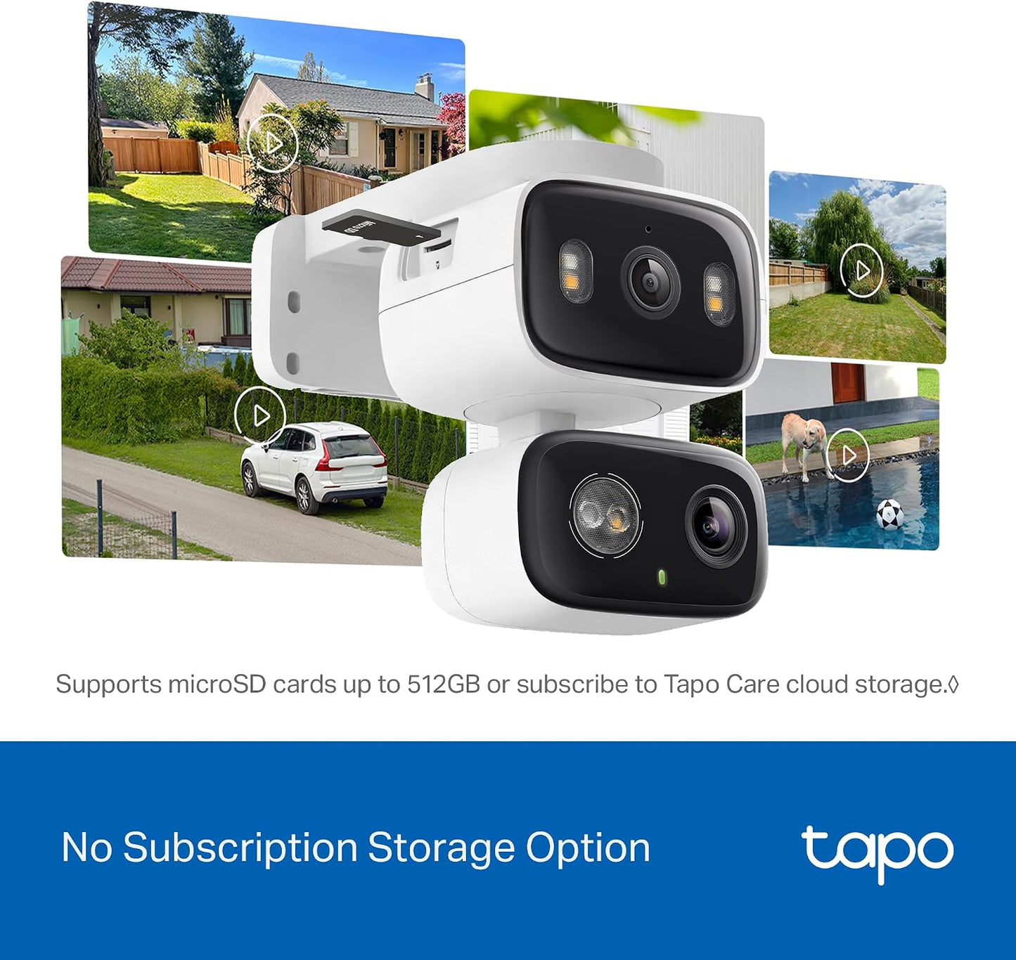 Tapo Cámara de seguridad de 2K 3MP con lente dual para interiores\/...