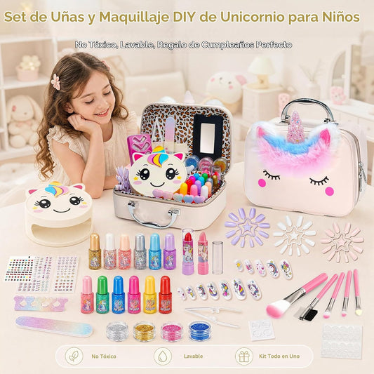 Kit de esmalte de uñas para niños, juego de esmalte de uñas para ni...