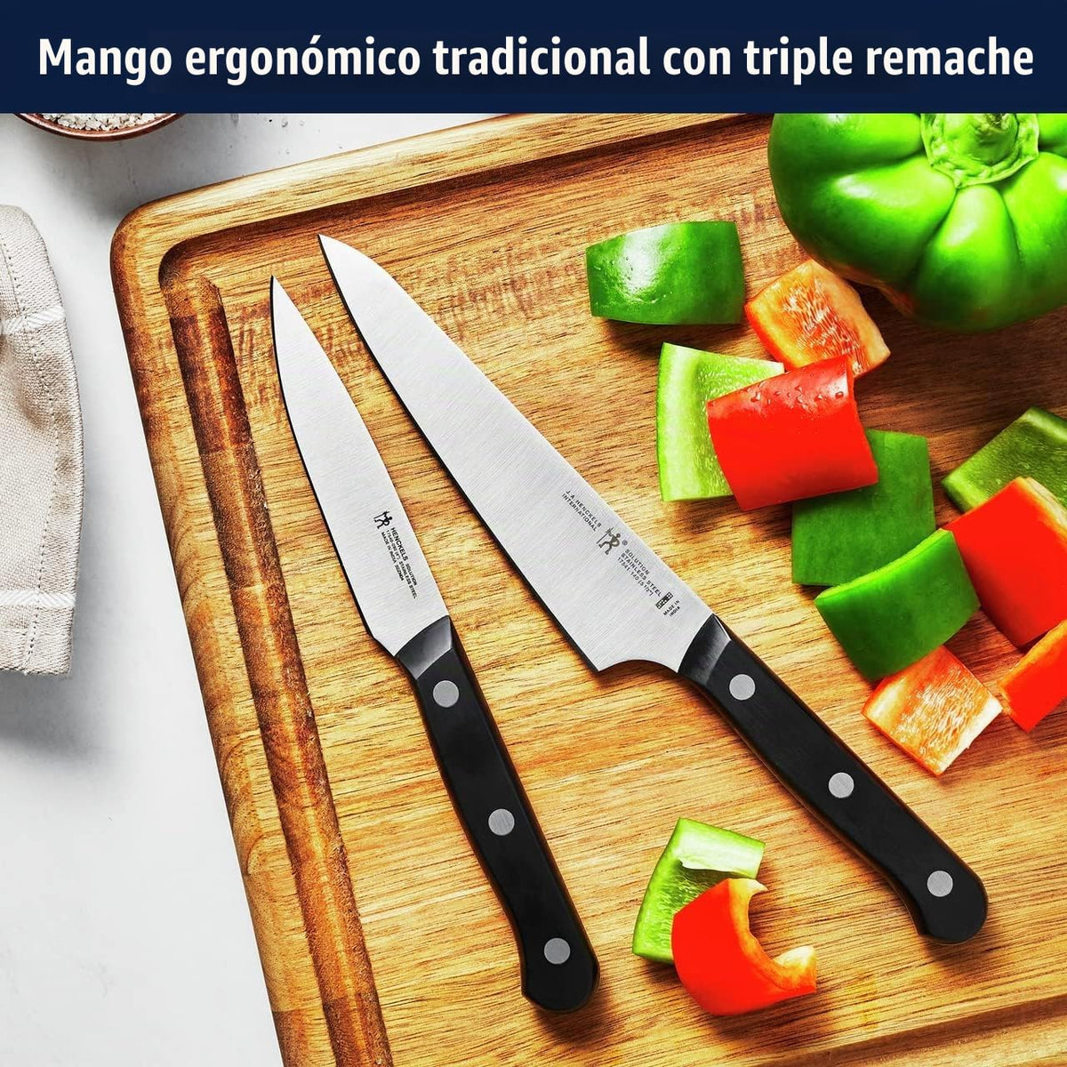 HENCKELS Solution - Juego de cuchillos afilados de 18 piezas, cuchi...