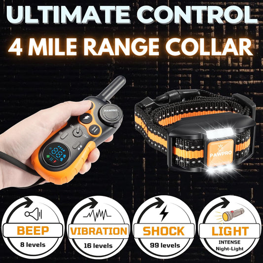 Collar de descarga para perros con control remoto, alcance iniguala...