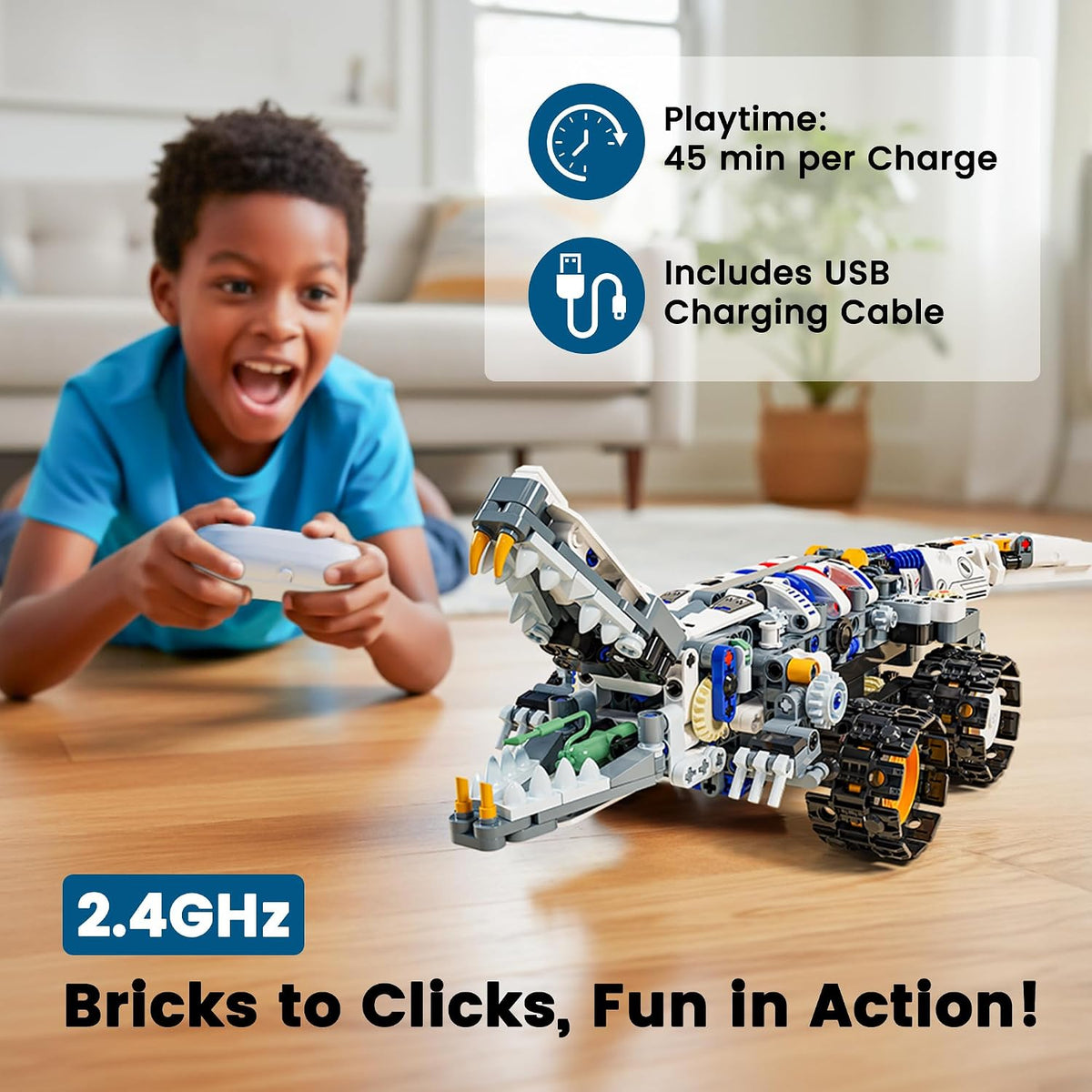 Glikid STEM - Kit de construcción de robot RC - Aplicación 3 en 1 y...