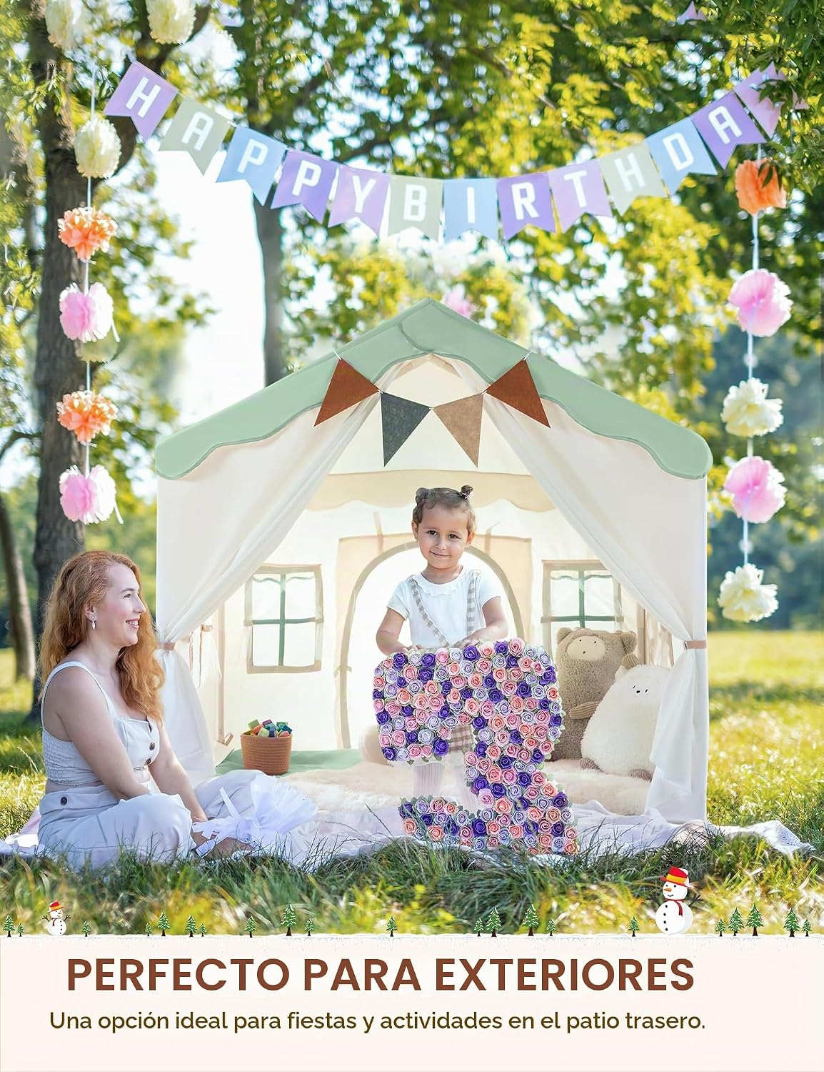 besrey Tienda de campaña para niños, tienda de campaña 2 en 1 con |...