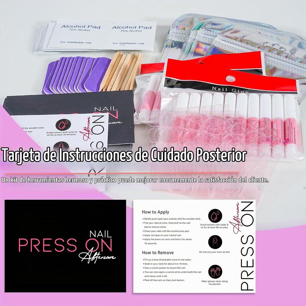 Kit de herramientas de uñas postizas para negocios de uñas, kit des...