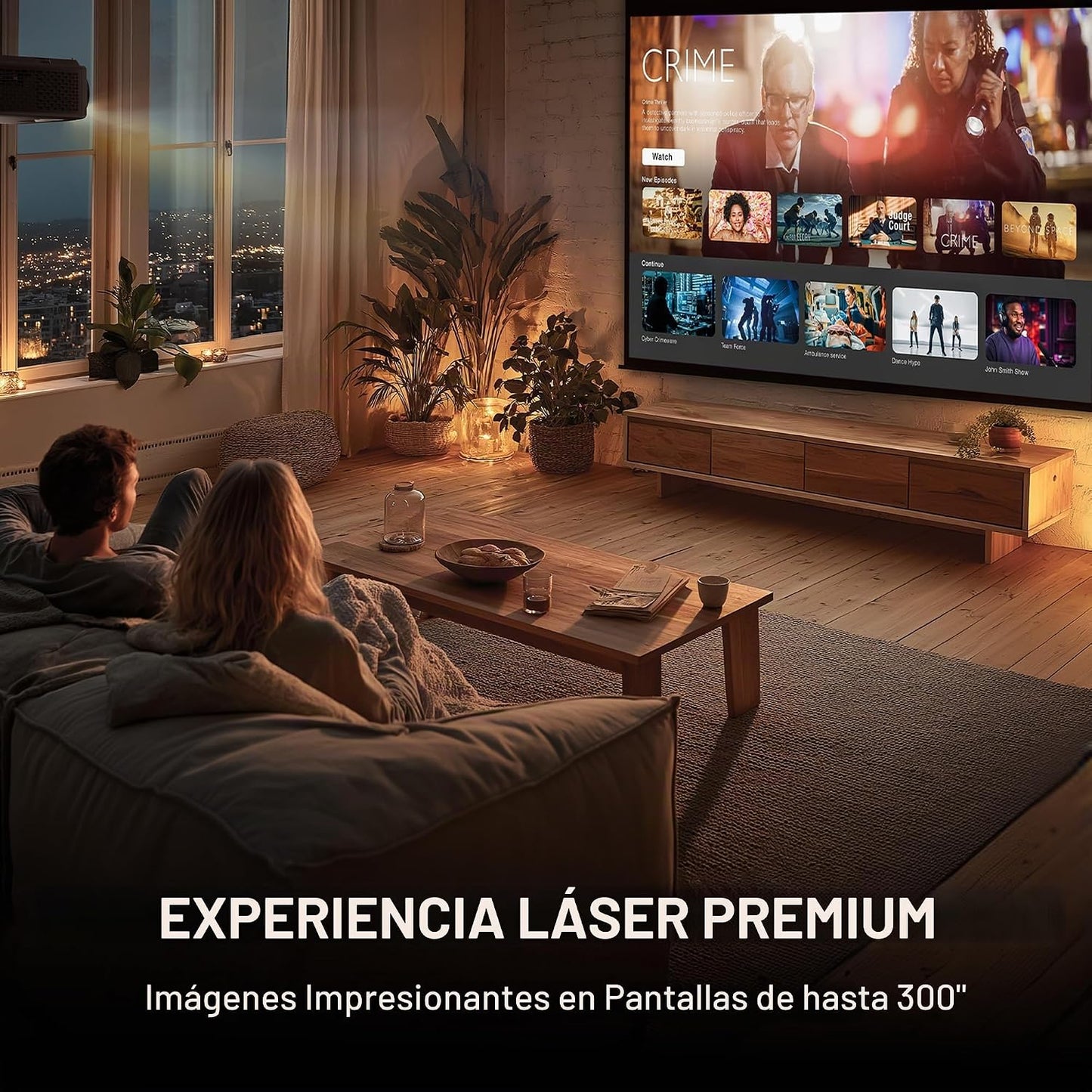 Optoma UHZ36 4K UHD Láser HDR Proyector de Cine en Casa - Negro