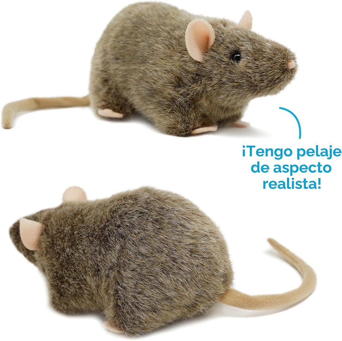 TigerHart Reuben La Rata - Peluche de ratón de 7 pulgadas