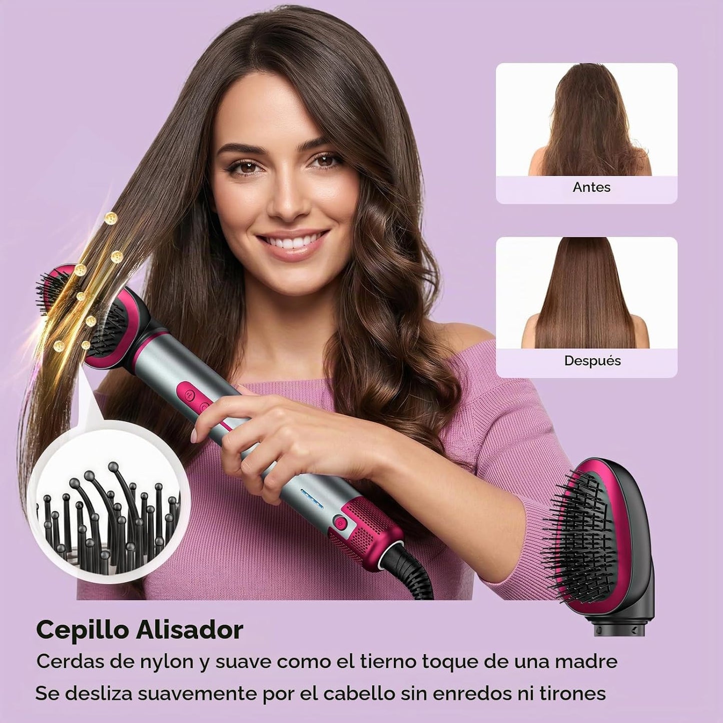 Cweixi - Juego de cepillos para secador de pelo 7 en 1, estilizador...