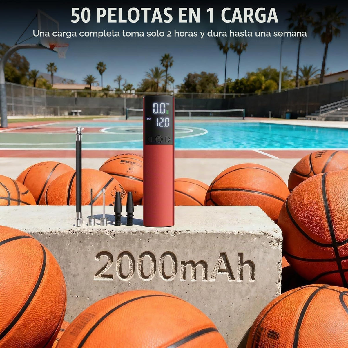 Bomba de bola eléctrica, bomba de aire inteligente, portátil, de in...
