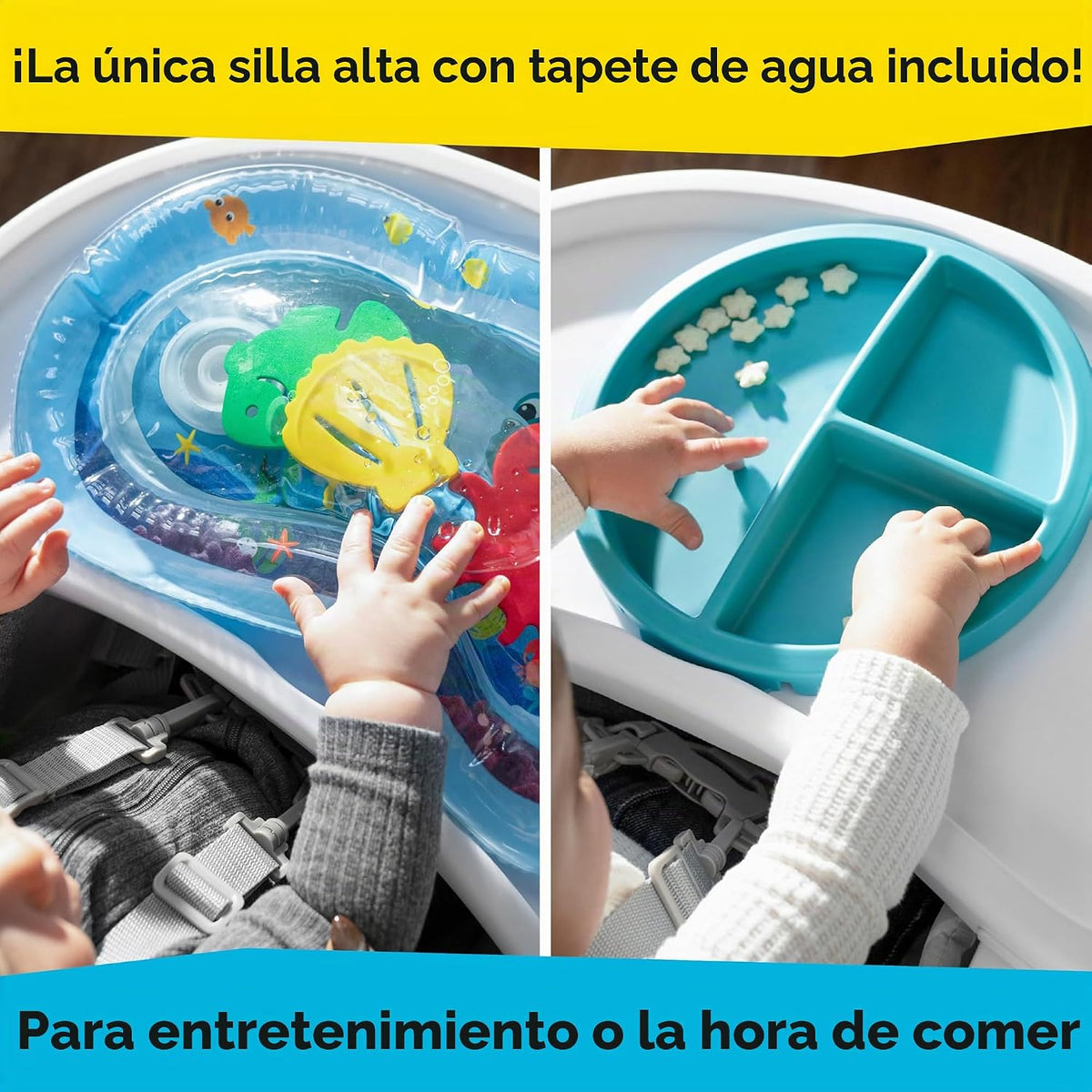 Baby Einstein Ocean Explorers Snack &amp; Splash - Silla alta plega...