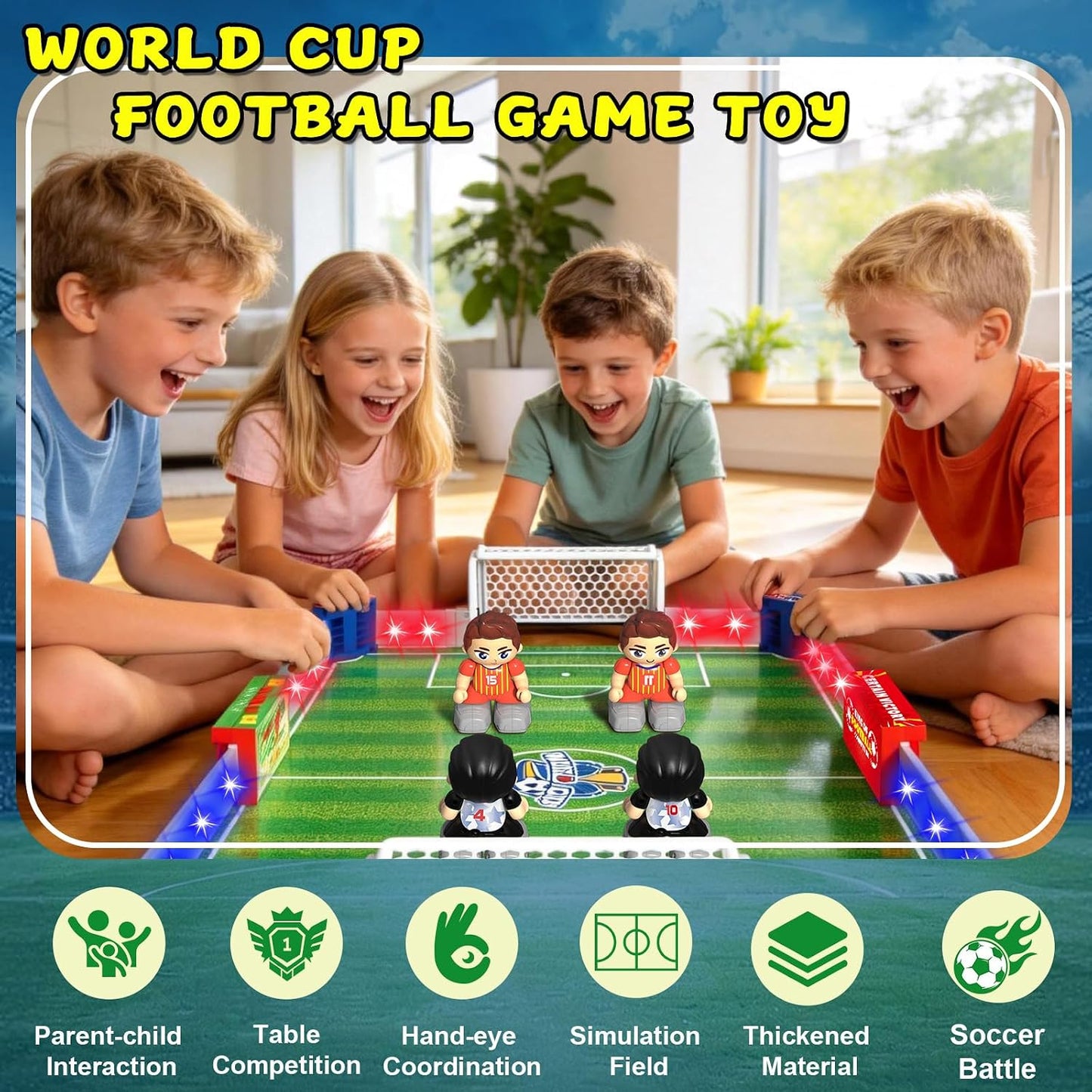 Cokzer Juegos de fútbol con control remoto, juego de mesa de futbol...