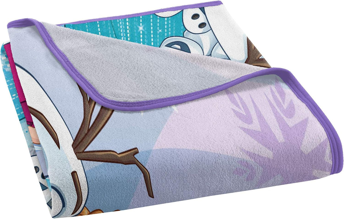 Northwest Frozen Micro Raschel - Manta de 46 x 60 pulgadas, Snow Hugs