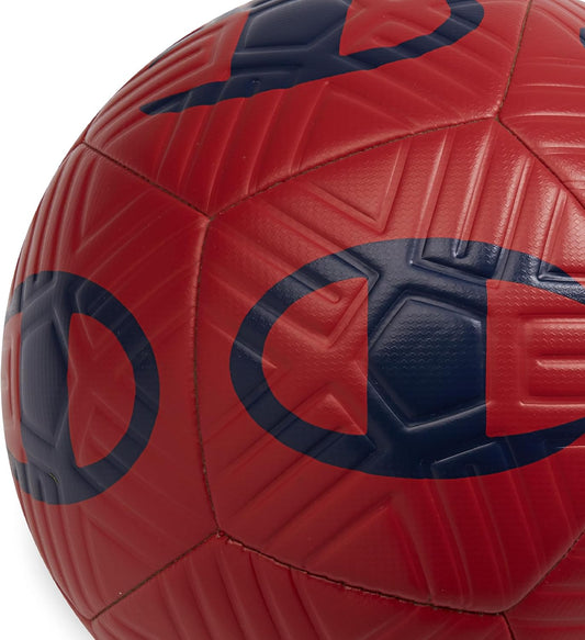Champion Playmaker Logo Balón de fútbol desinflado con bomba, balón...