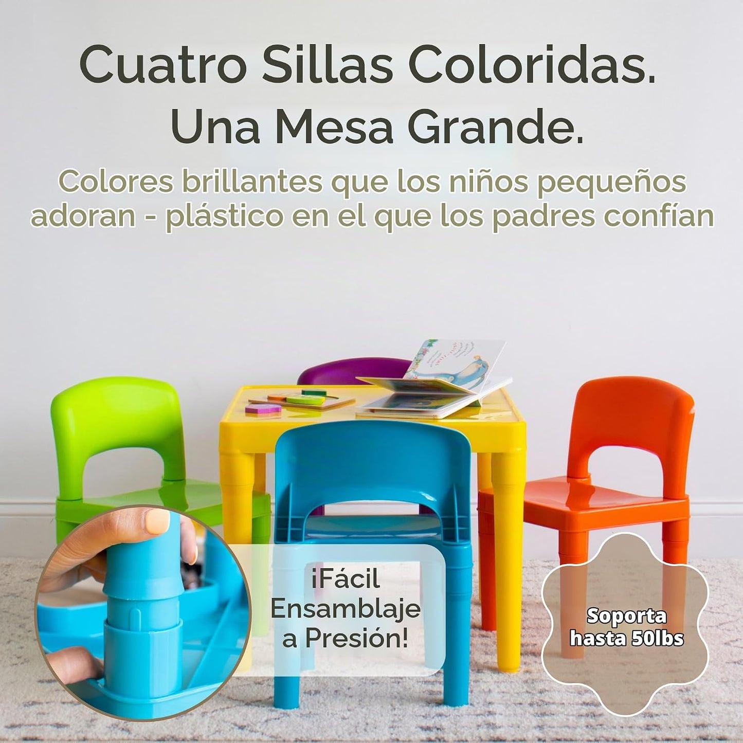 Humble Crew - Juego de mesa y silla para niños, interior y exterior...