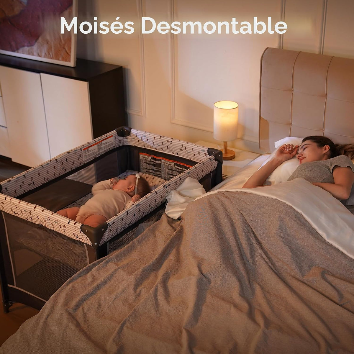 Pamo Babe Empaca y juega con el moisés, corral portátil para bebé |...