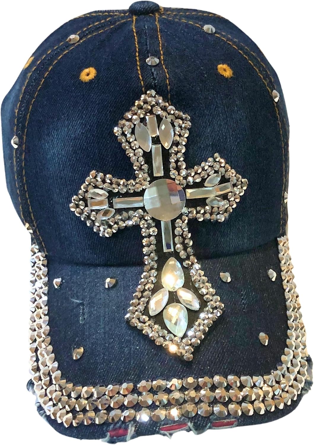 Popfizzy Bedazzled - Sombrero de cruz para mujer, sombrero de diama...