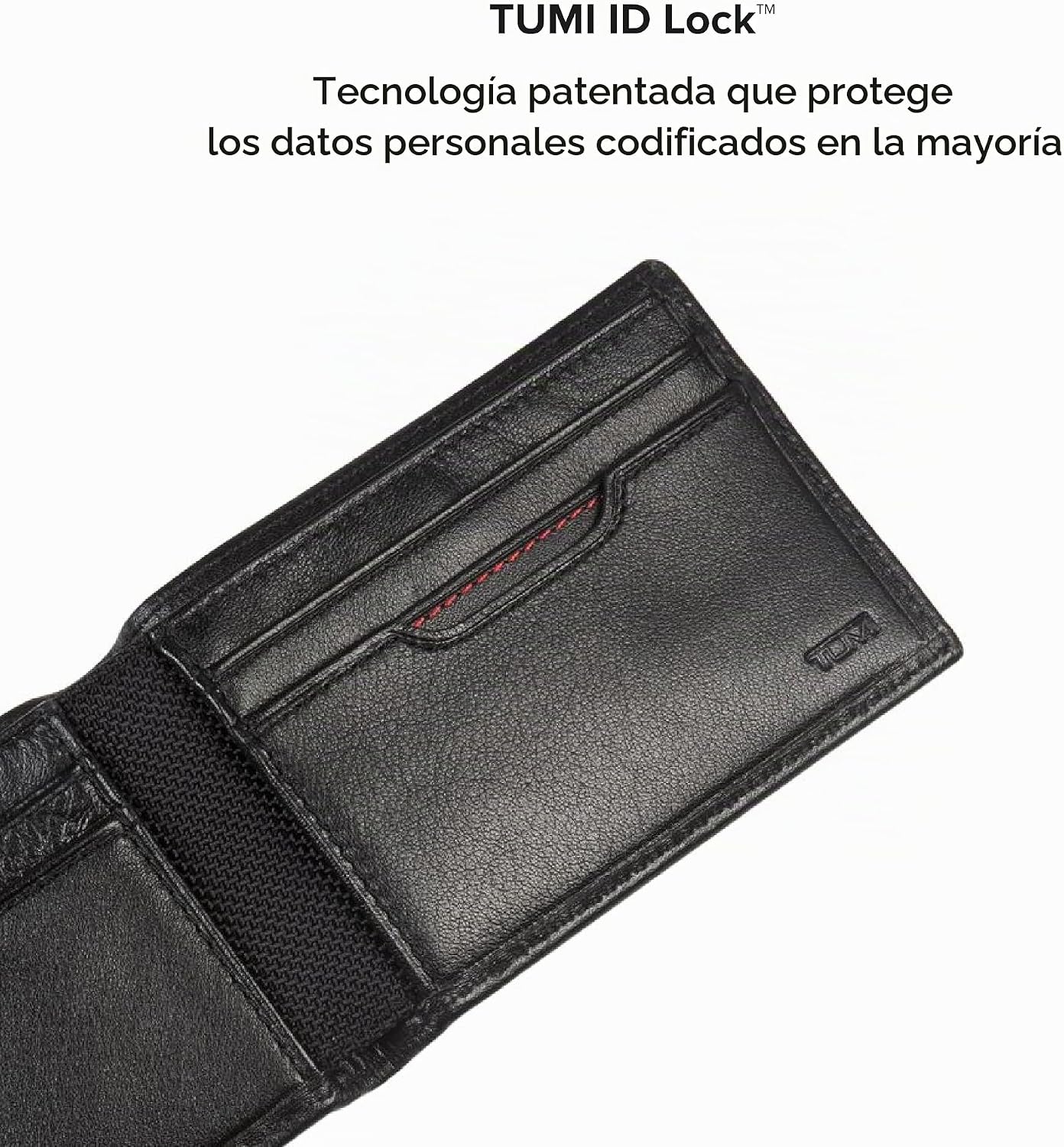 Tumi Billetera individual delgada Delta para hombre, Negro -