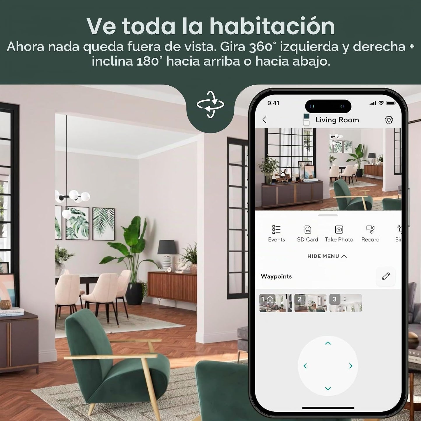WYZE Cam Pan v3, cámara de seguridad para interiores y exteriores c...