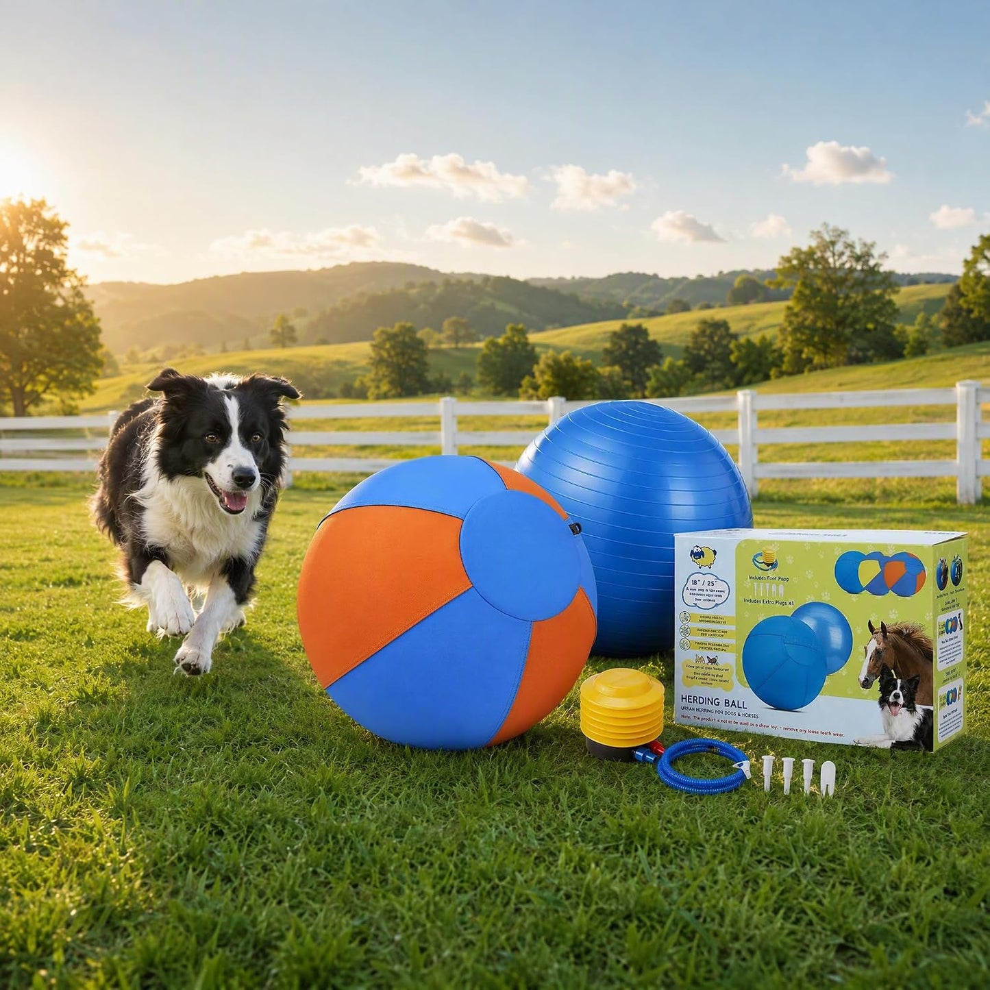 Pelota de pastoreo para perros y caballos, bola alegre de 25 pulgad...
