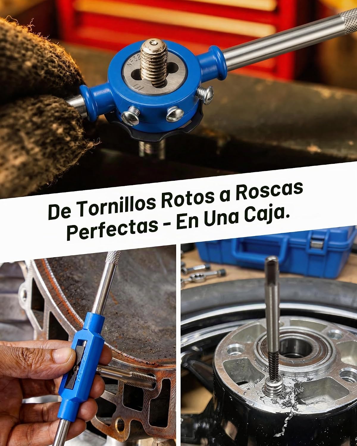 Orion Motor Tech Juego de 60 piezas de tarrajas y machuelos de tama...