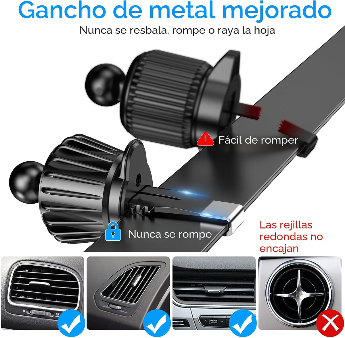 Kaistyle Soporte de coche Magsafe 20 imanes fuertes: soporte magnét...